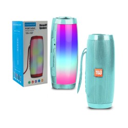 T&G WIRELESS BLUETOOTH SPEAKER TG-157 FM/MICROSD/USB/AUX WITH RGB COLORFUL LIGHT GREEN T&G WIRELESS BLUETOOTH SPEAKER TG-157 FM/MICROSD/USB/AUX WITH RGB COLORFUL LIGHT GREEN